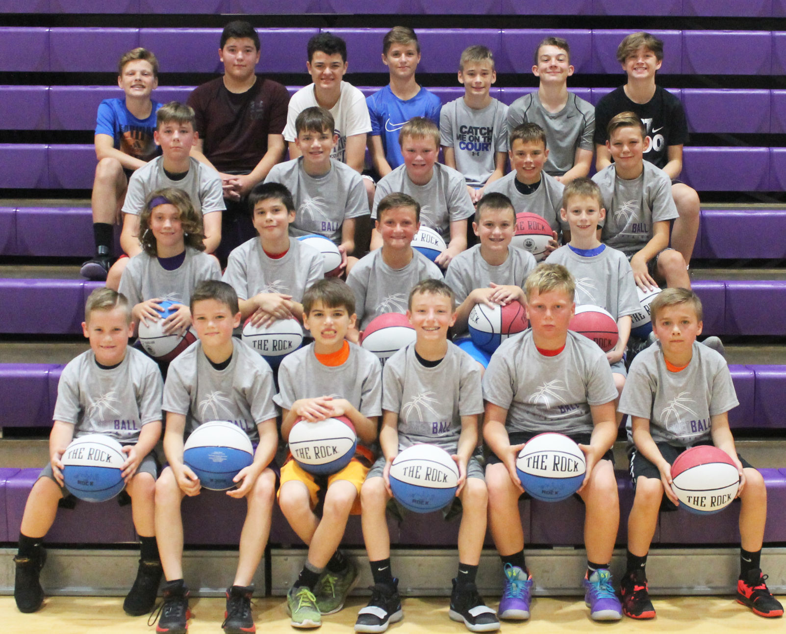 Boys basketball campers grades 5-8